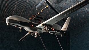 CRPA Adaptive Antennas Drone Anechoic Chamber