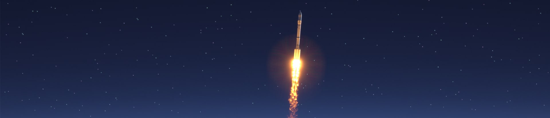 Rocket Night Sky